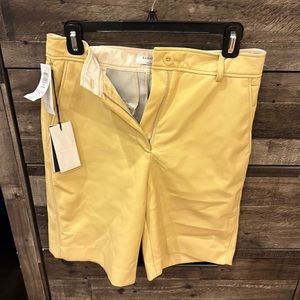 Aritzia Babaton Adrian Yellow Vegan Leather Shorts Size 6